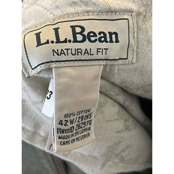 L.L. BEAN Men’s Natural Fit Cargo Pants Allagash Hiking 42 X 29 Light Grey - Picture 5 of 5